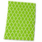 3dRose Bright Green Quatrefoil Pattern Lime Moroccan Tiles Retro Islamic Art... - Towels (twl-120258)- 3dRose- {{Product type}}