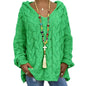 Women's Hooded Solid Color Knitted Sweater - Kia Day Design