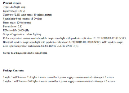 Wi-Fi Smart Silicon Rope Light LED Neon Strip