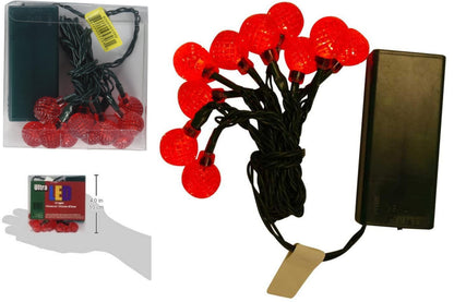 Ultra LED Battery Operated Rasberry Twinkle 10 Lights with Timer - - Brand New