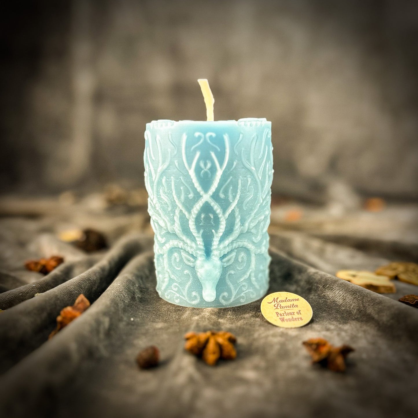 Stag of the Quest Candle Spell Kit - Spiritual Guidance & Life's Mission Magic - Blue (Communication) - Candle Spell Kit