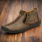 Genuine Leather Snow Boots Dark Khaki