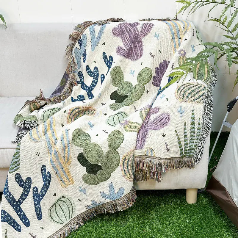 Bohemian Sofa Blanket - Premium Cotton Throw (In Stock) Kia Day Design