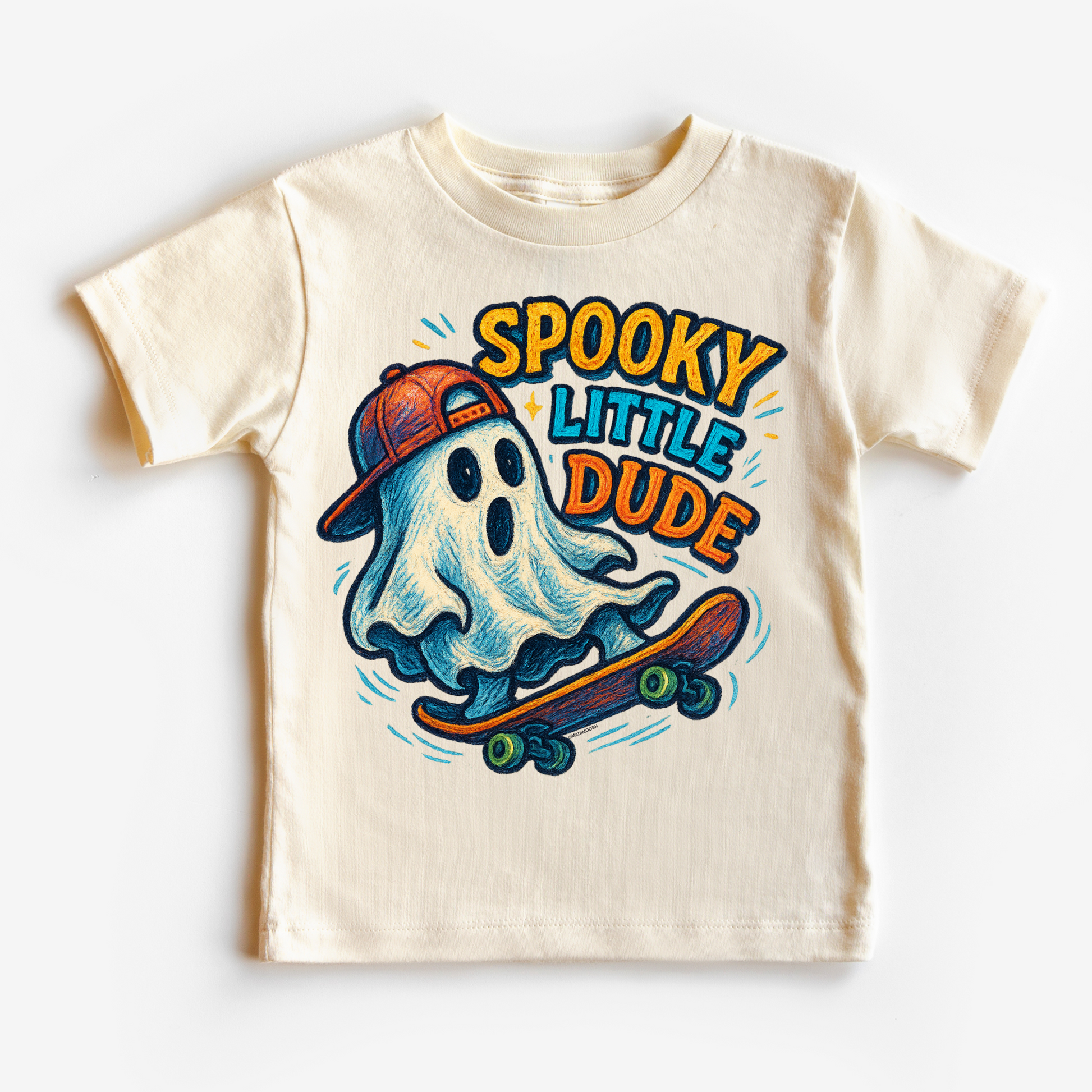 Spooky Little Dude Halloween Shirt - Halloween Tee - Natural Short Sleeve Tee - shirts