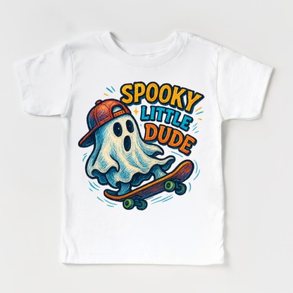 Spooky Little Dude Halloween Shirt - Halloween Tee - White Short Sleeve Tee - shirts