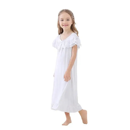 Girls Short Sleeve Pajama Dress - Kia Day Design