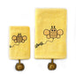 Milk&Moo Buzzy Bee Baby Towel Set of 2 Yellow