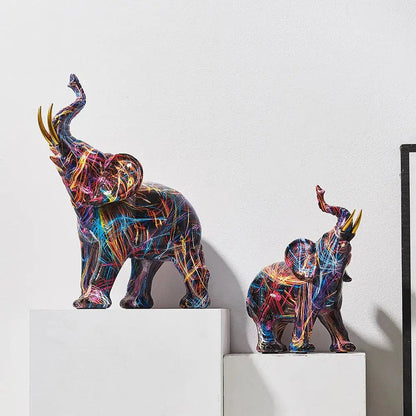 Chromapachy Graffiti Colorful Elephant Sculpture Kia Day Design