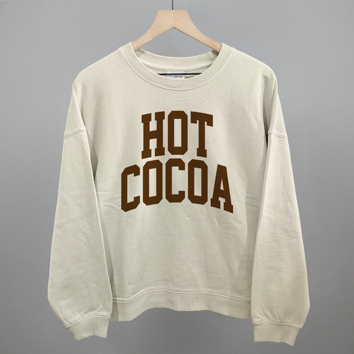 Hot Cocoa Arch - Oversized Boxy Crew Bone - POD - Apparel