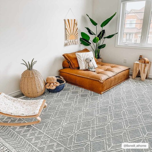 Ramsbury Ivory & Blue Area Rug - - Rugs