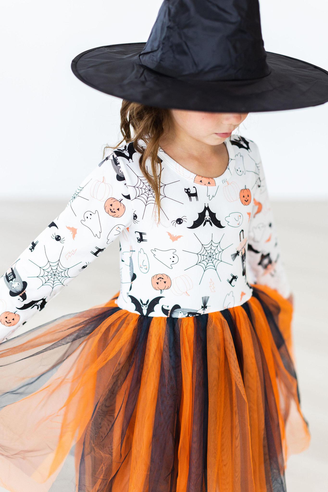 Boo-tiful Halloween L/S Tutu Dress - - Tutu Dress L/S