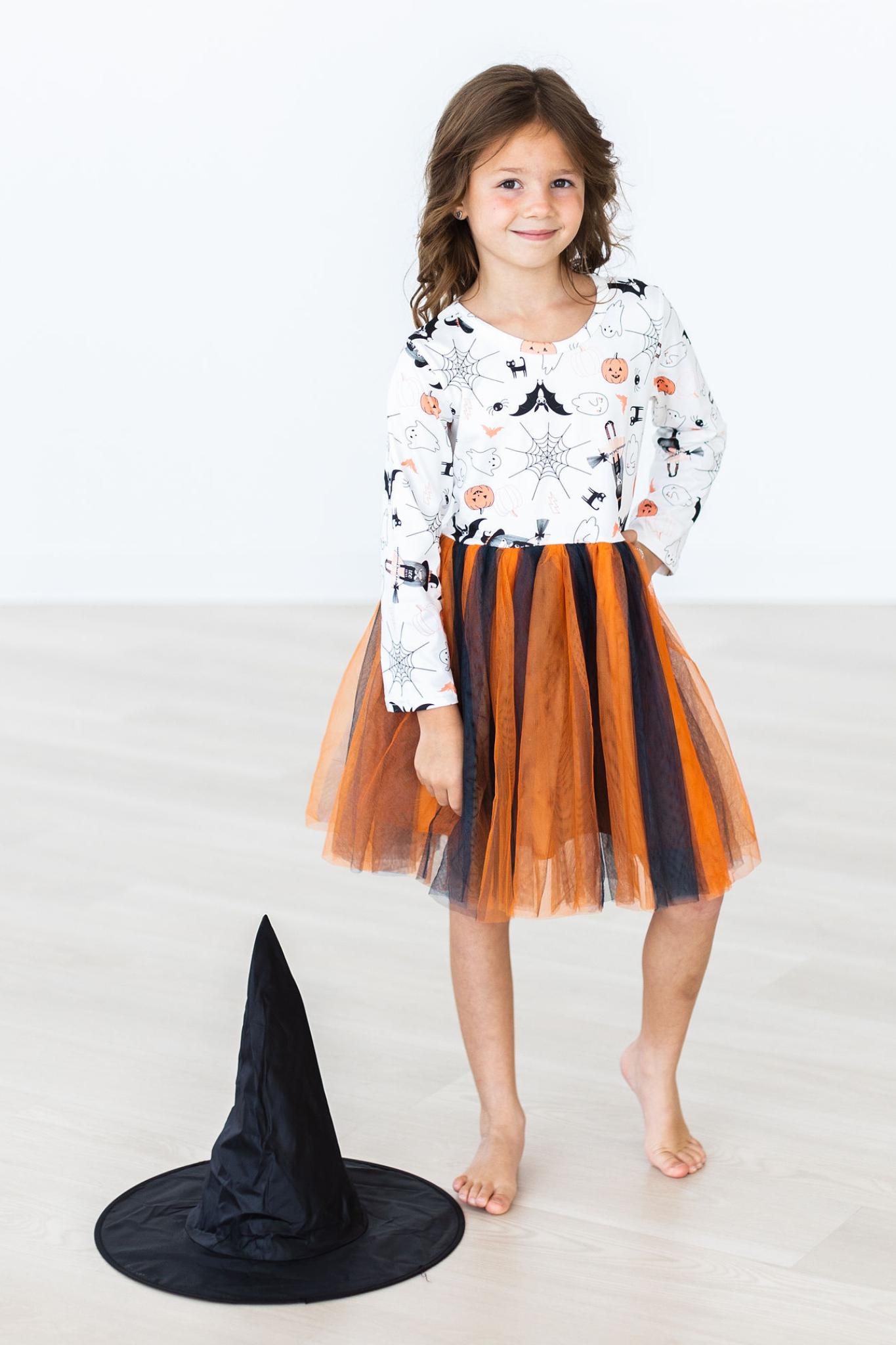 Boo-tiful Halloween L/S Tutu Dress - - Tutu Dress L/S
