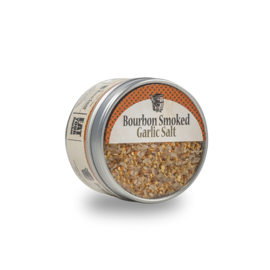 Bourbon Smoked Garlic Salt - 4oz Tin - seasoning