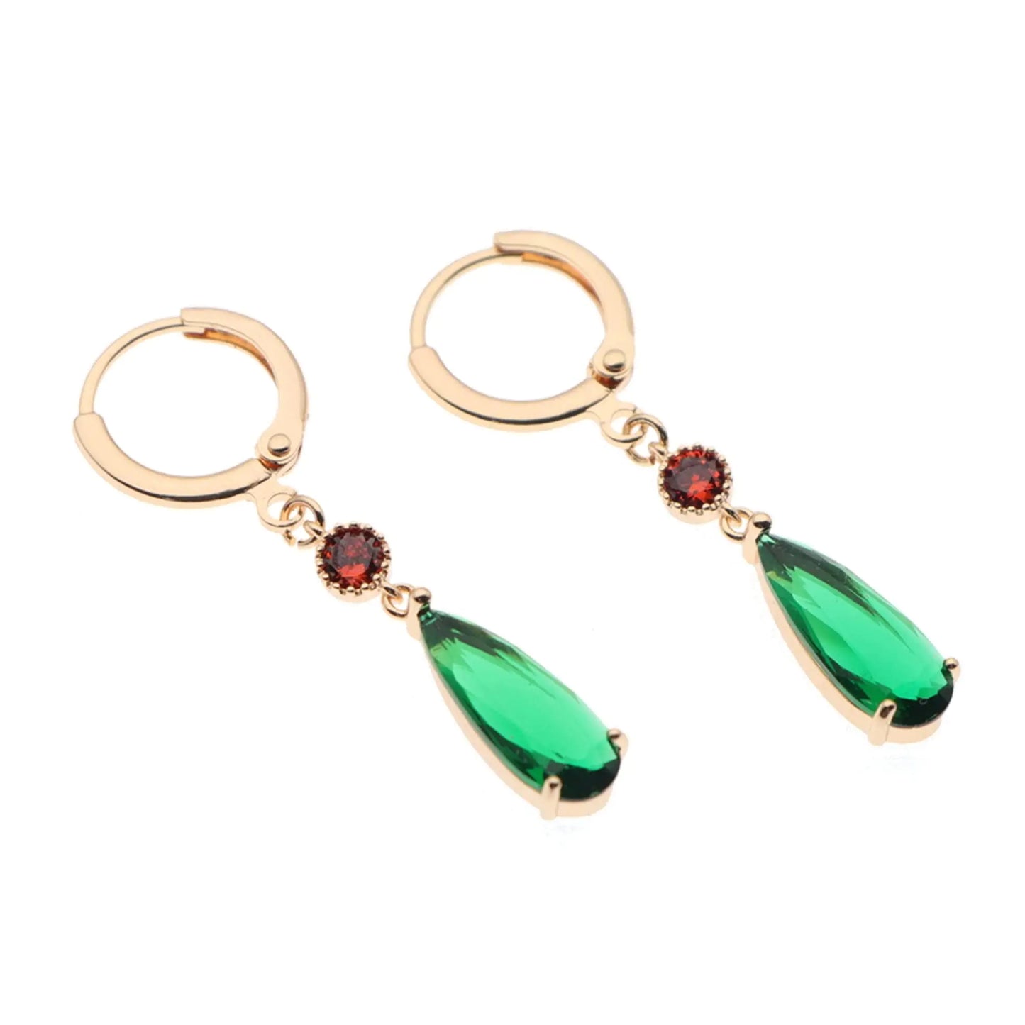 Howls Earrings 18K Gold Earrings Huggie Hoop Earrings Jewelry Green Drop Dangle Earrings Cosplay Anime Gift for Women Men Kia Day Design