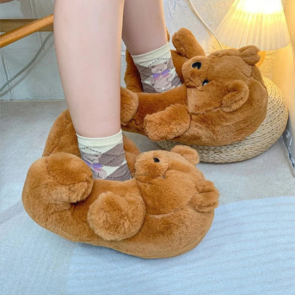 Colorful Teddy Slippers - Kia Day Design