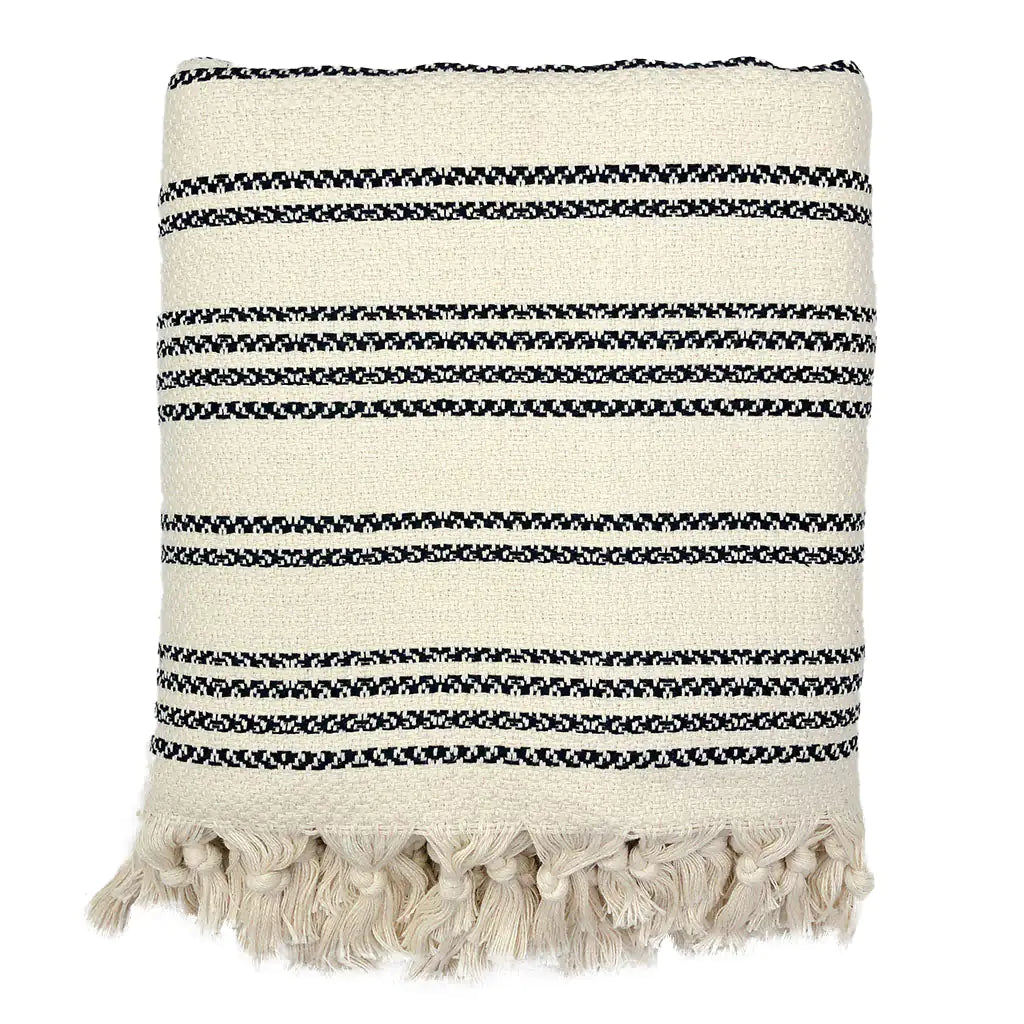 Woven Stripe Turkish Throw