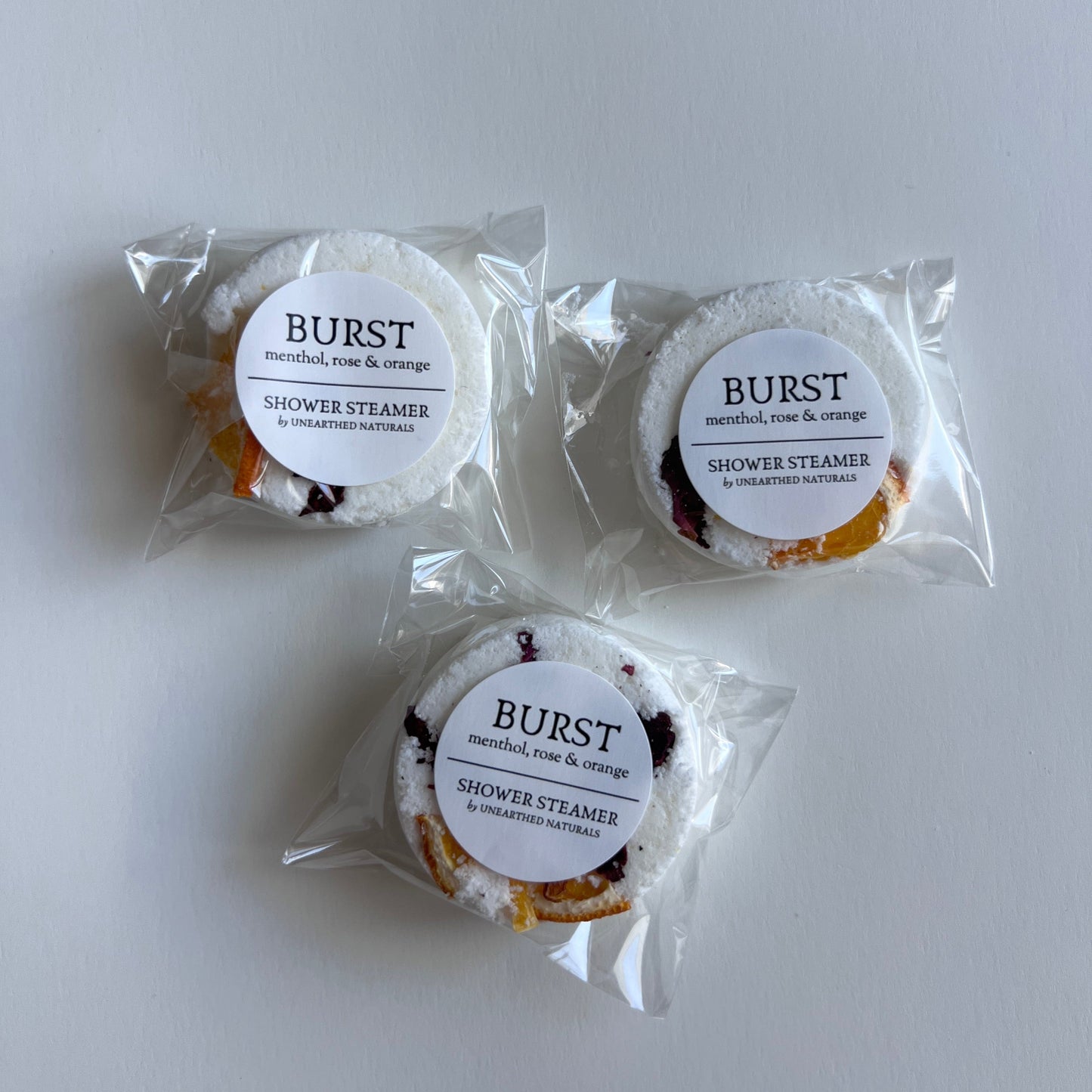 Burst - Menthol, Rose & Orange Shower Steamer - - Shower Steamers