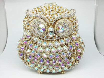Owl Clutch with Rhinestones
