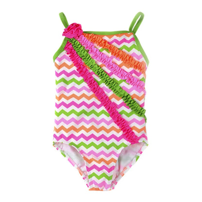 Watermelon Print Toddler Girls Swimsuit