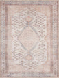 Analu Peach Washable Area Rug - - Rugs