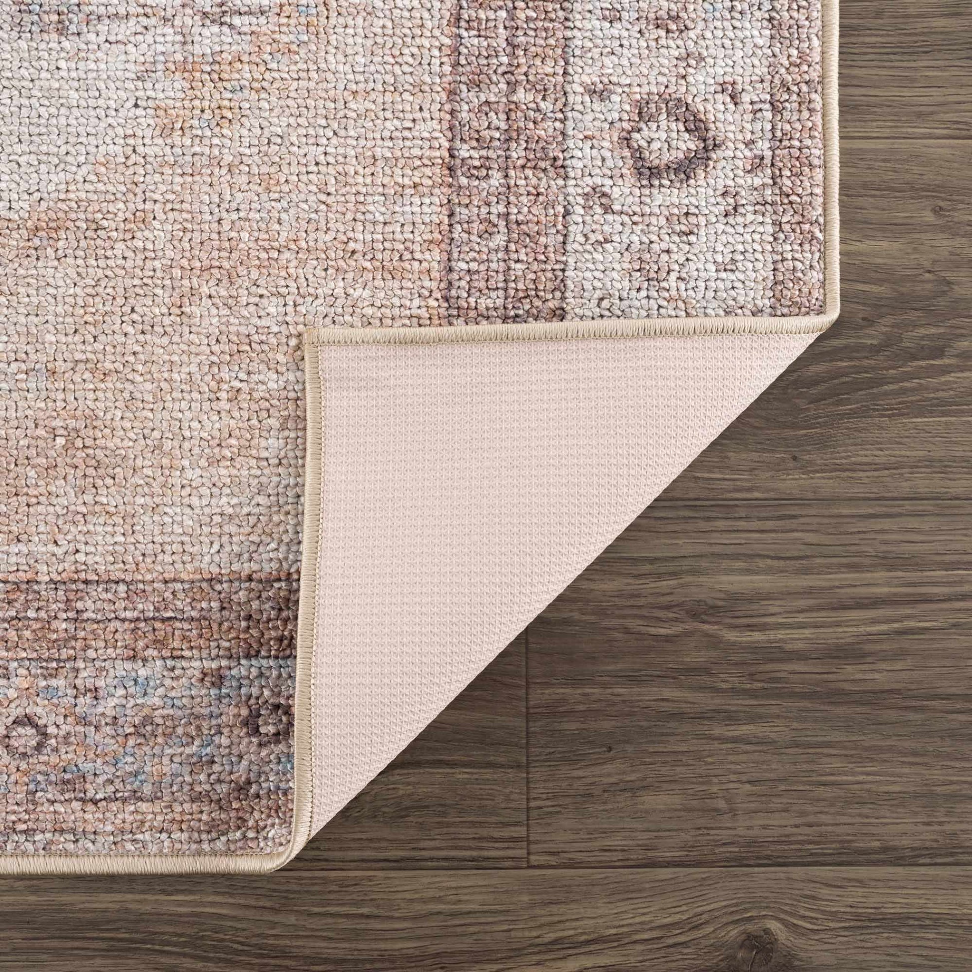 Analu Peach Washable Area Rug - - Rugs