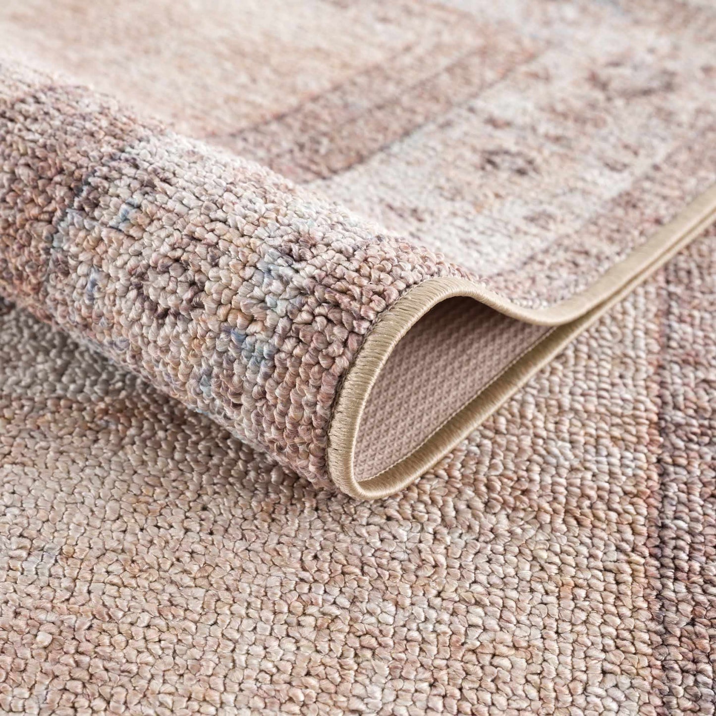 Analu Peach Washable Area Rug - - Rugs