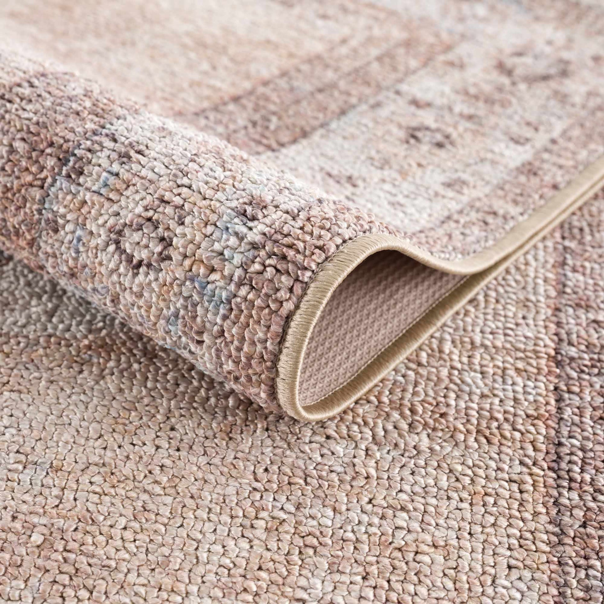 Analu Peach Washable Area Rug - - Rugs
