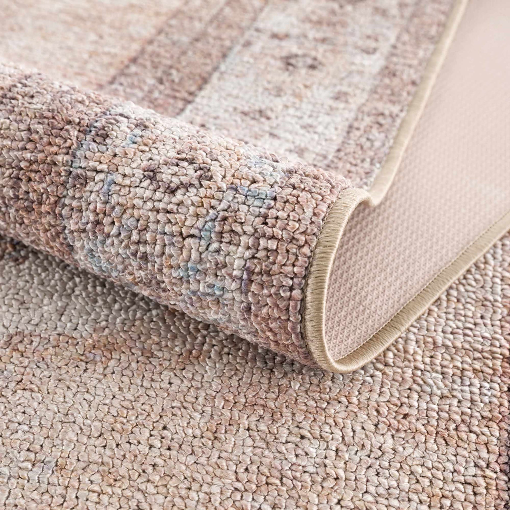 Analu Peach Washable Area Rug - - Rugs