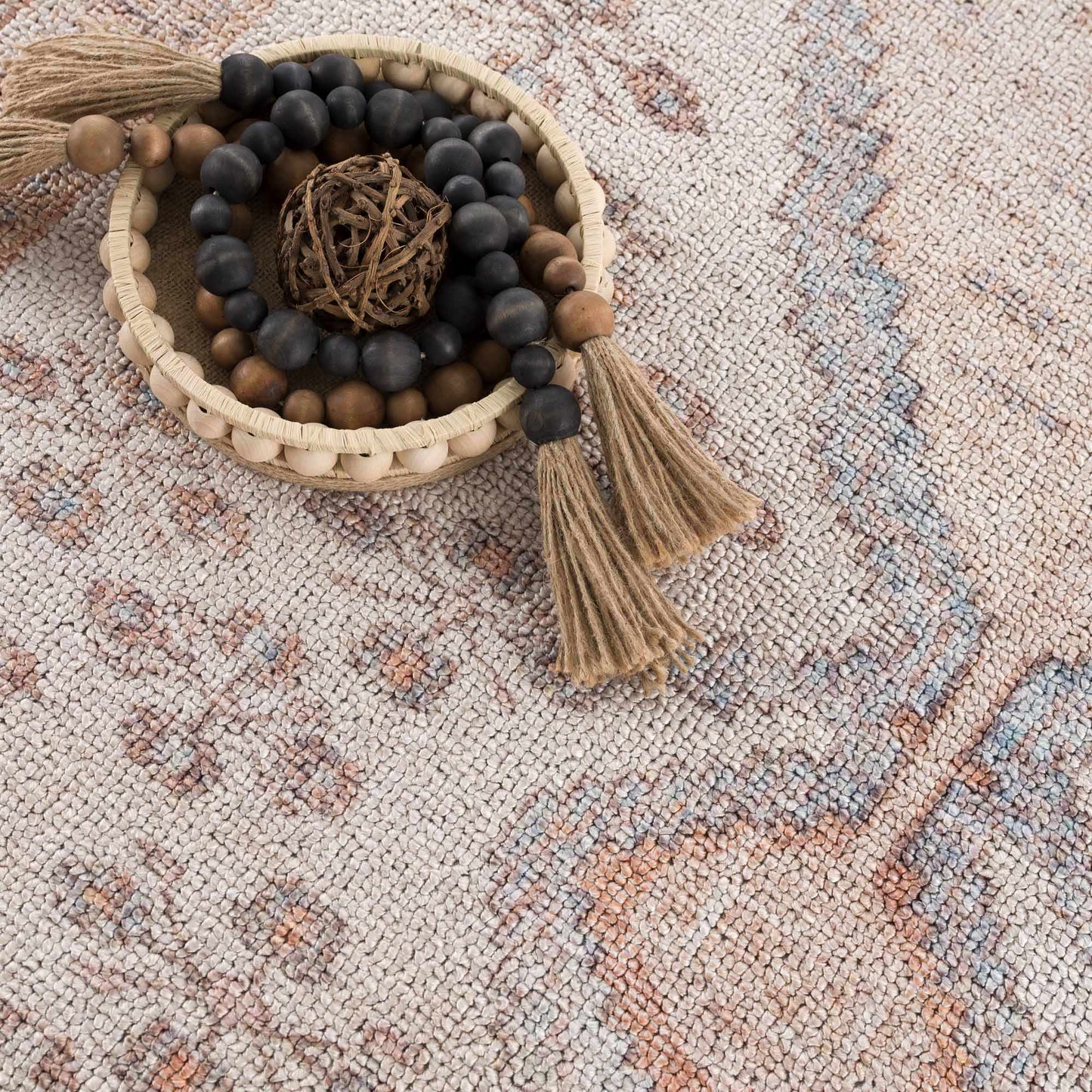 Analu Peach Washable Area Rug - - Rugs