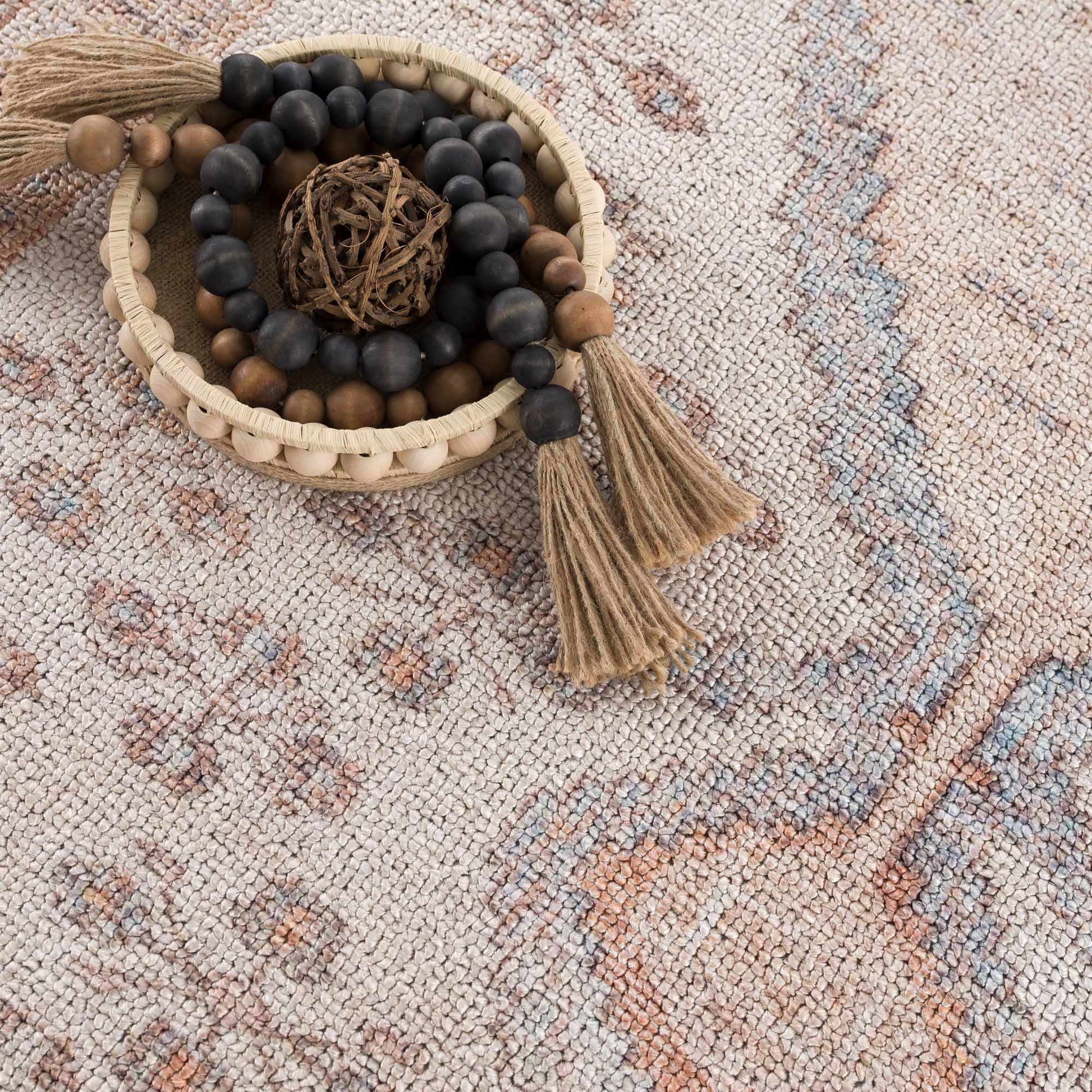 Analu Peach Washable Area Rug - - Rugs