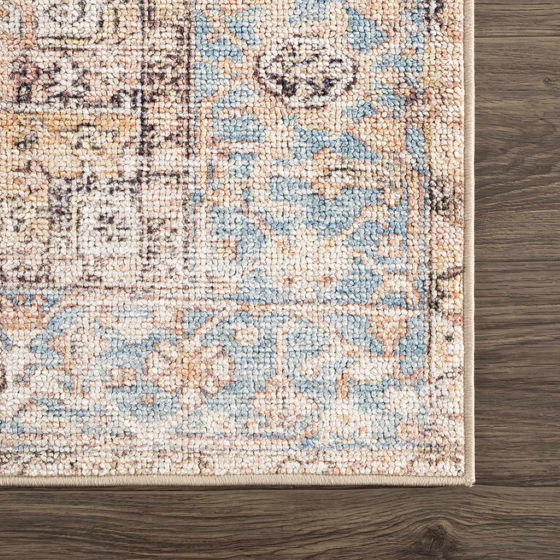 Beck Peach Washable Area Rug - - Rugs