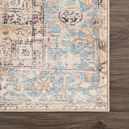 Beck Peach Washable Area Rug - - Rugs