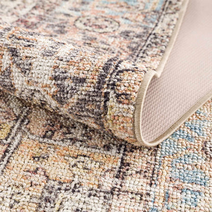 Beck Peach Washable Area Rug - - Rugs