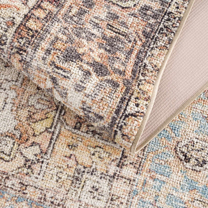 Beck Peach Washable Area Rug - - Rugs