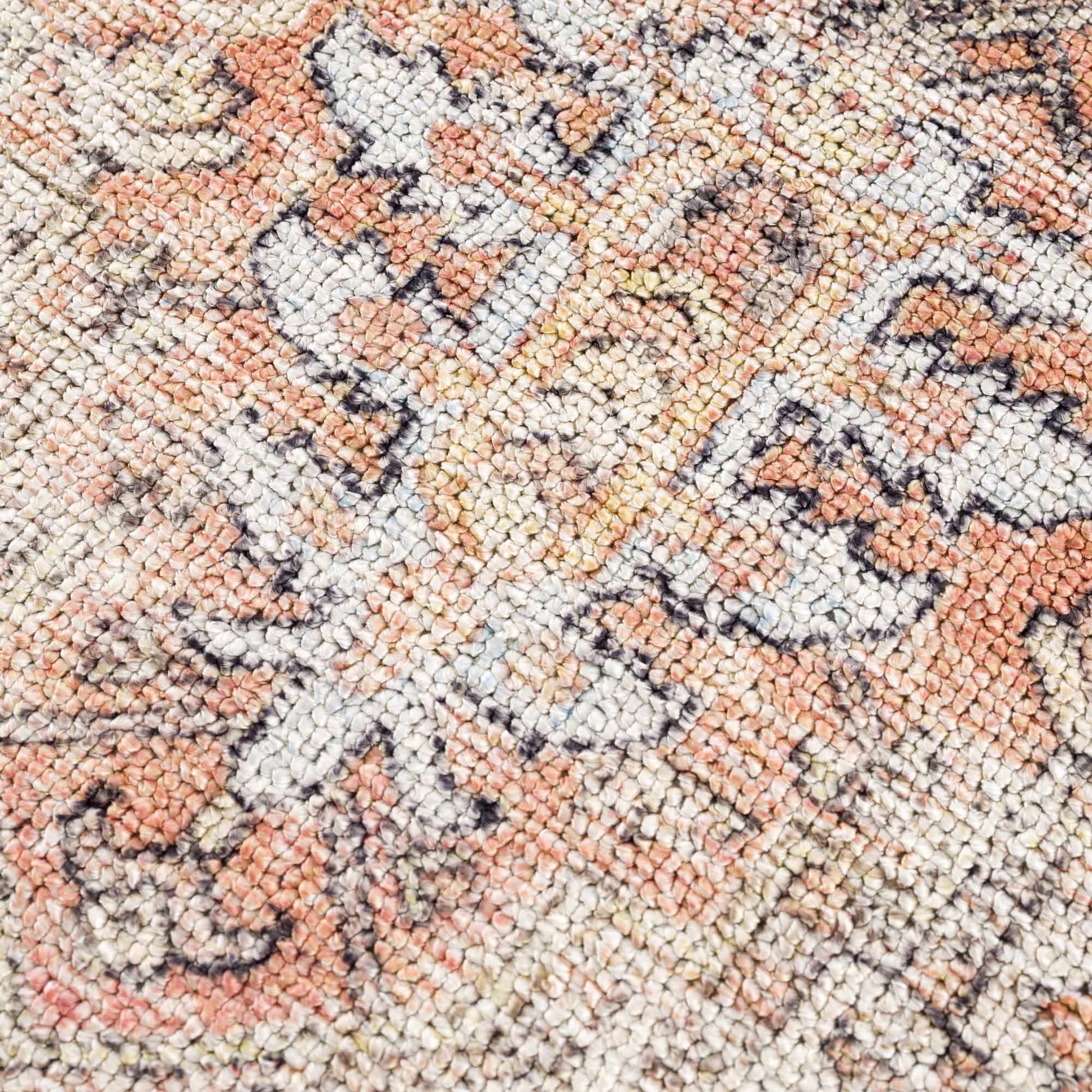 Beck Peach Washable Area Rug - - Rugs