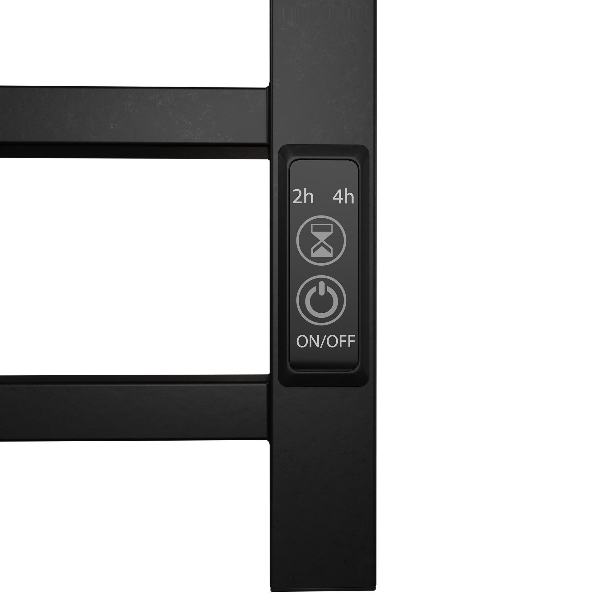 Towel Warmer 6 Bar Electric Heated Towel Rack Wall Mount Plug-in/Bath Towel Heater Matt-Black - Timer - -