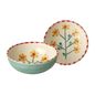Ceramic Bowl with Hand Painted Jade Yellow Flower - 11.8 oz - - Bowls