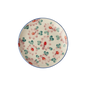 Ceramic Cake Plate with Hand Painted Pink Flowers - - Bowls