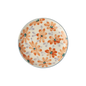 Ceramic Cake Plate with Hand Painted Orange Flowers - - Bowls