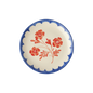 Ceramic Cake Plate with Hand Painted Vintage Flower - - Bowls