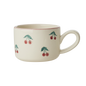 Ceramic Cappuccino Cup with Hand Painted Cherries - 6.7 oz - - Bowls