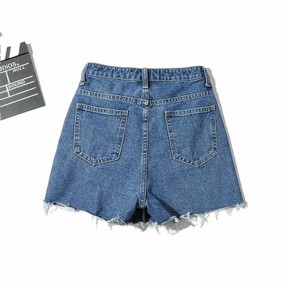 Vintage Tassel Blue Shorts Women