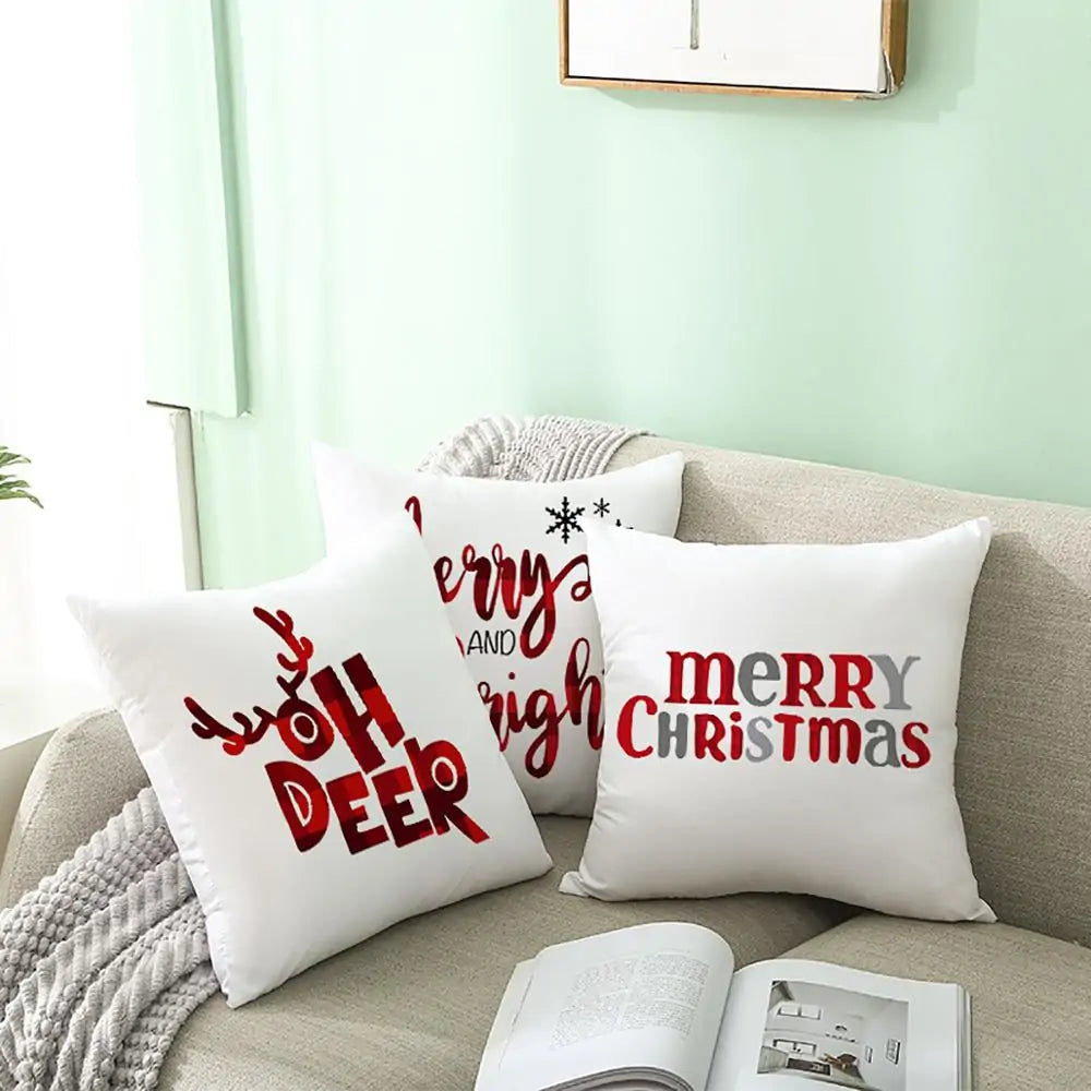 Cartoon Christmas Pillow Cover Kia Day Design