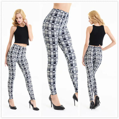 Printed Milk Silk Leggings - Kia Day Design