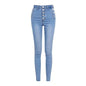 High Waist Button Down Thick Jeans for Women - Kia Day Design