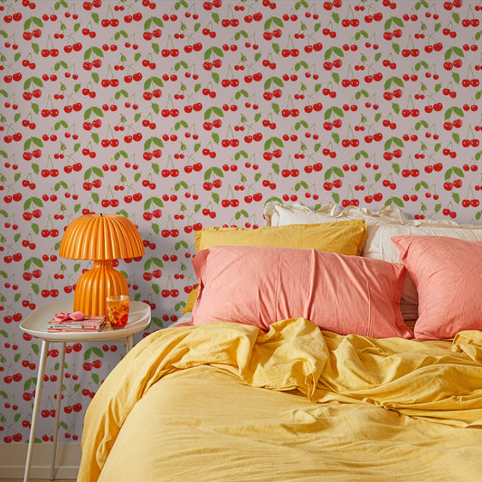 Cherry On Top Wallpaper - Peel & Stick LUXE - Wallpaper