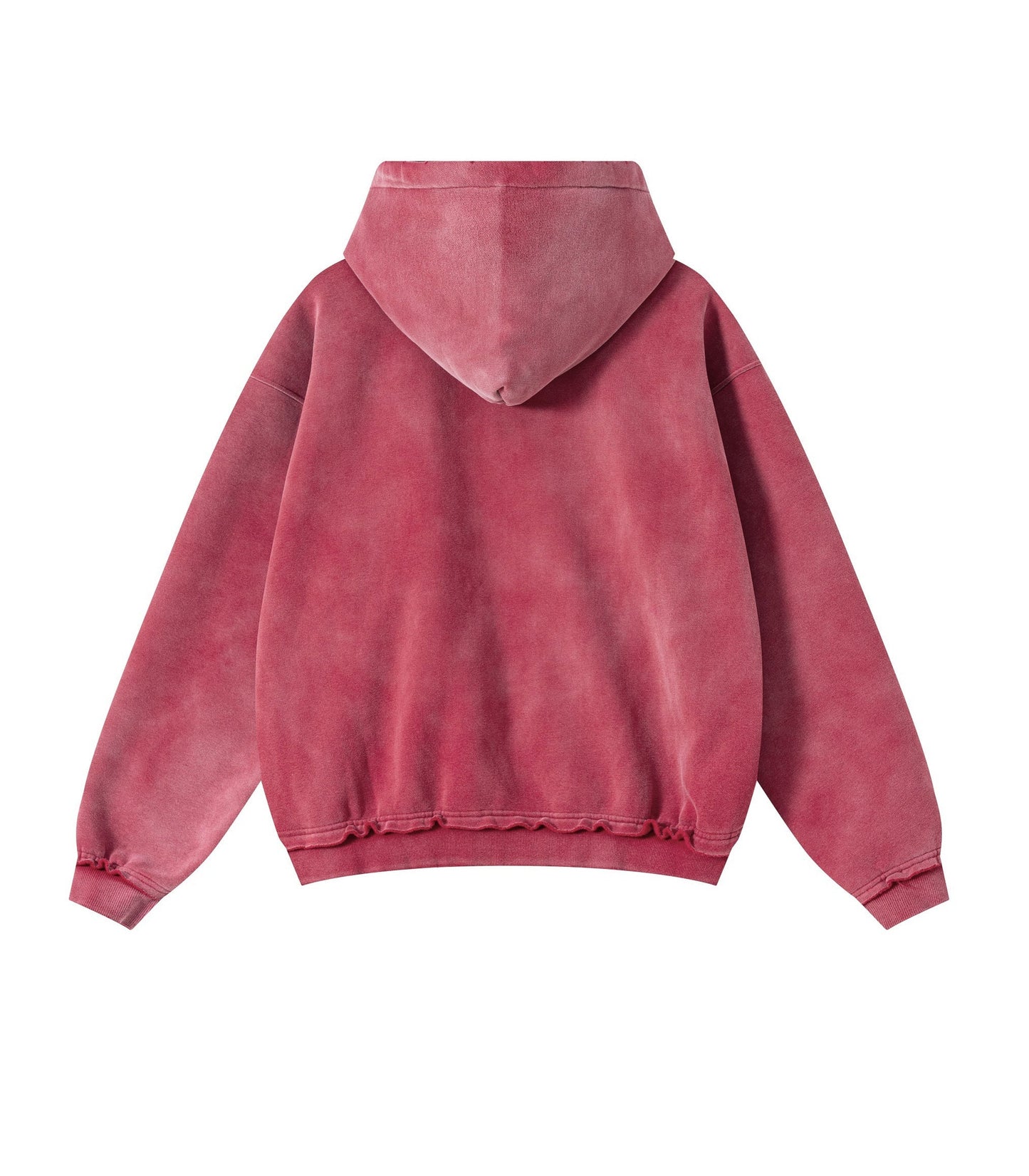 ROSE DISTRESSED ZIP HOODIE- UNDEVELOPED- {{Product type}}