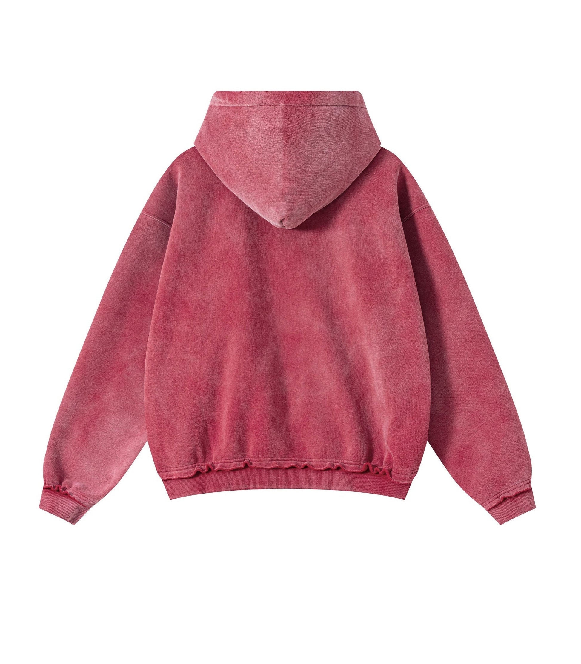 ROSE DISTRESSED ZIP HOODIE- UNDEVELOPED- {{Product type}}