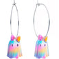Iridescent Ghost Girl Hoop Earrings by Onyx O - - EARRINGS Hoop