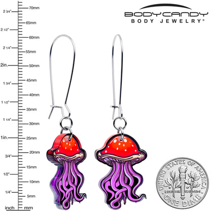 Mushroom Jellyfish Dangle Earrings by Onyx O - - EARRINGS Dangle